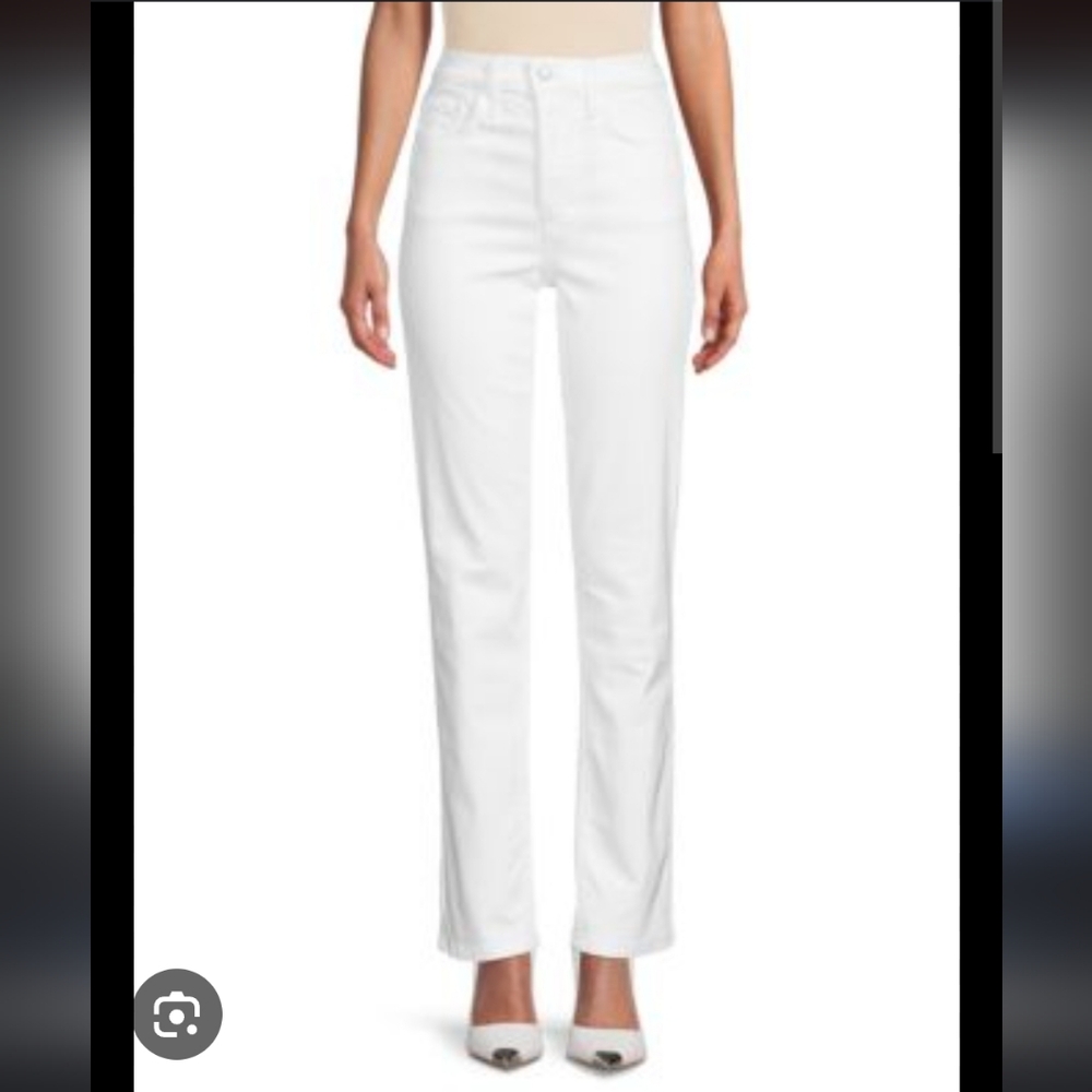 Favorite Daughter White Straight Leg Jeans